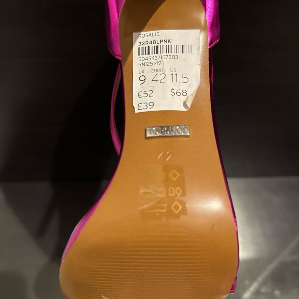 Women's Pink Strappy Heels - Picture 2 of 4